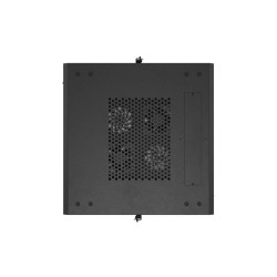 RACKOVÁ SKŘÍŇ 19" VOLNĚ STOJÍCÍ 15U/600X600 (FLAT PACK) S DVÍŘKY ZE SÍŤOVINY ČERNÁ