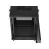 RACKOVÁ SKŘÍŇ 19" VOLNĚ STOJÍCÍ 15U/600X600 (FLAT PACK) S DVÍŘKY ZE SÍŤOVINY ČERNÁ