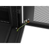 RACKOVÁ SKŘÍŇ 19" VOLNĚ STOJÍCÍ 15U/600X600 (FLAT PACK) S DVÍŘKY ZE SÍŤOVINY ČERNÁ