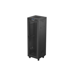 19" VOLNĚ STOJÍCÍ RACKOVÁ SKŘÍŇ 37U/600X600 (FLAT PACK) SE SÍŤOVÝMI DVEŘMI LCD ČERNÁ