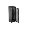 19" VOLNĚ STOJÍCÍ RACKOVÁ SKŘÍŇ 37U/600X600 (FLAT PACK) SE SÍŤOVÝMI DVEŘMI LCD ČERNÁ