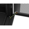 19" VOLNĚ STOJÍCÍ RACKOVÁ SKŘÍŇ 37U/600X600 (FLAT PACK) SE SÍŤOVÝMI DVEŘMI LCD ČERNÁ