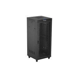 RACKOVÁ SKŘÍŇ 19" VOLNĚ STOJÍCÍ 37U/800X800 (FLAT PACK) SE SÍŤOVÝMI DVEŘMI LCD ČERNÁ