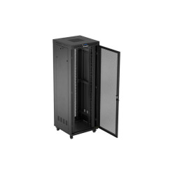 19" VOLNĚ STOJÍCÍ RACKOVÁ SKŘÍŇ 47U/800X800 (FLAT PACK) SE SÍŤOVÝMI DVEŘMI LCD ČERNÁ