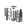 19" VOLNĚ STOJÍCÍ RACKOVÁ SKŘÍŇ 47U/800X800 (FLAT PACK) SE SÍŤOVÝMI DVEŘMI LCD ČERNÁ