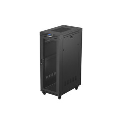 19" VOLNĚ STOJÍCÍ RACKOVÁ SKŘÍŇ 32U/600X1000 (FLAT PACK) SE SÍŤOVÝMI DVEŘMI LCD ČERNÁ