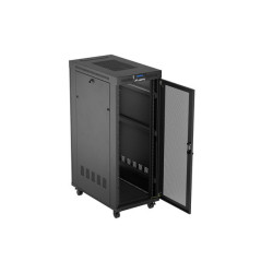 19" VOLNĚ STOJÍCÍ RACKOVÁ SKŘÍŇ 32U/600X1000 (FLAT PACK) SE SÍŤOVÝMI DVEŘMI LCD ČERNÁ