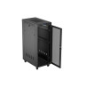 19" VOLNĚ STOJÍCÍ RACKOVÁ SKŘÍŇ 32U/600X1000 (FLAT PACK) SE SÍŤOVÝMI DVEŘMI LCD ČERNÁ
