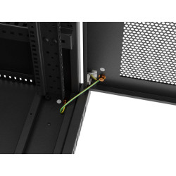 19" VOLNĚ STOJÍCÍ RACKOVÁ SKŘÍŇ 32U/600X1000 (FLAT PACK) SE SÍŤOVÝMI DVEŘMI LCD ČERNÁ