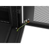 19" VOLNĚ STOJÍCÍ RACKOVÁ SKŘÍŇ 32U/600X1000 (FLAT PACK) SE SÍŤOVÝMI DVEŘMI LCD ČERNÁ