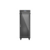 19" VOLNĚ STOJÍCÍ RACKOVÁ SKŘÍŇ 32U/600X1000 (FLAT PACK) S PROSKLENÝMI DVEŘMI LCD ČERNÁ