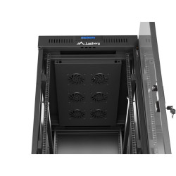19" VOLNĚ STOJÍCÍ RACKOVÁ SKŘÍŇ 32U/600X1000 (FLAT PACK) S PROSKLENÝMI DVEŘMI LCD ČERNÁ