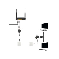 ŘADOVÁ SPOJKA RJ45 2XRJ45 STÍNĚNÝ