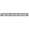 Modulární celokovový patch panel 1U pro 24 modulů MiniCom - černý