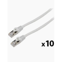 PATCHCORD CAT.6 FTP 1M ŠEDÝ   10-PACK