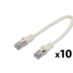 PATCHCORD CAT.6 FTP 1M BÍLÝ   10-PACK