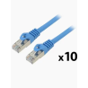 PATCHCORD CAT.6 FTP 0,5 M MODRÝ   10-PACK
