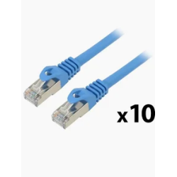 PATCHCORD CAT.6 FTP 1M MODRÝ   10-PACK