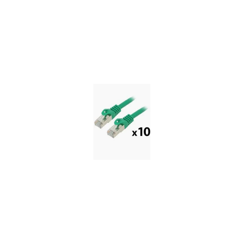 PATCHCORD CAT.6 FTP 0,5 M ZELENÝ 10-PACK PATCHCORD CAT.6 FTP 0,5 M ZELENÝ 10-PACK