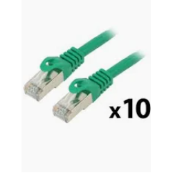 PATCHCORD CAT.6 FTP 1M ZELENÝ   10-PACK