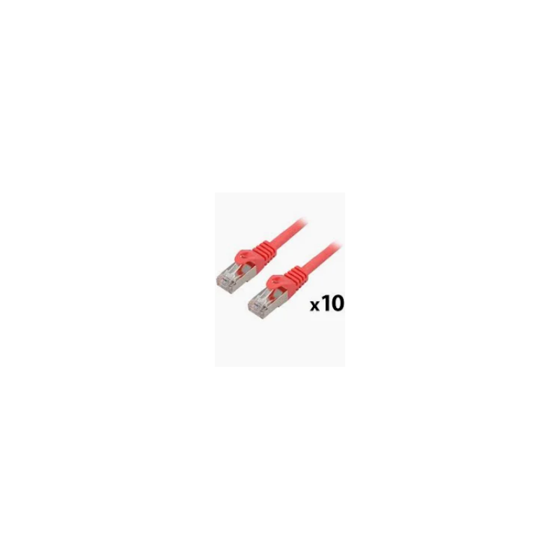 PATCHCORD CAT.6 FTP 0,5 M ČERVENÝ 10-PACK PATCHCORD CAT.6 FTP 0,5 M ČERVENÝ 10-PACK