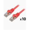 PATCHCORD CAT.6 FTP 0,5 M ČERVENÝ   10-PACK