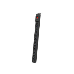 PŘEPĚŤOVÁ OCHRANA ARMAC MULTI 12M/10A RACK 19" 3M 12X FRENCH OUTLETS BLACK