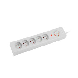 PŘEPĚŤOVÁ OCHRANA ARMAC Z5 1.5M 5X FRENCH OUTLETS 10A CABLE ORGANIZER GREY