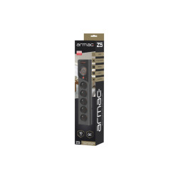 PŘEPĚŤOVÁ OCHRANA ARMAC Z5 5M 5X FRENCH OUTLETS 10A CABLE ORGANIZER BLACK