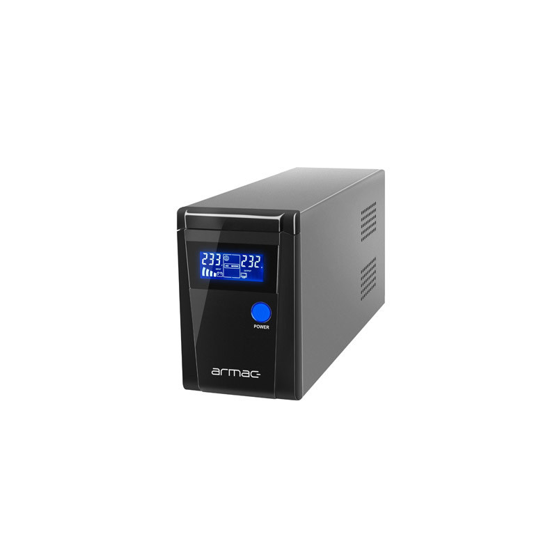 UPS ARMAC OFFICE O/650F/PSW LINE-INTERACTIVE 650VA 2X SCHUKO OUTLETS LCD PURE SINE WAVE METAL CASE