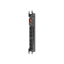 PŘEPĚŤOVÁ OCHRANA ARMAC MULTI M6 RACK 19" 3M 6X FRENCH OUTLETS IEC BLACK