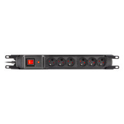PŘEPĚŤOVÁ OCHRANA ARMAC MULTI M6 RACK 19" 3M 6X FRENCH OUTLETS IEC BLACK