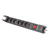 PŘEPĚŤOVÁ OCHRANA ARMAC MULTI M6 RACK 19" 3M 6X FRENCH OUTLETS IEC BLACK