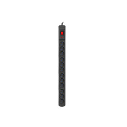 PŘEPĚŤOVÁ OCHRANA ARMAC MULTI 12M/10A RACK 19" 1.5M 12X FRENCH OUTLETS BLACK