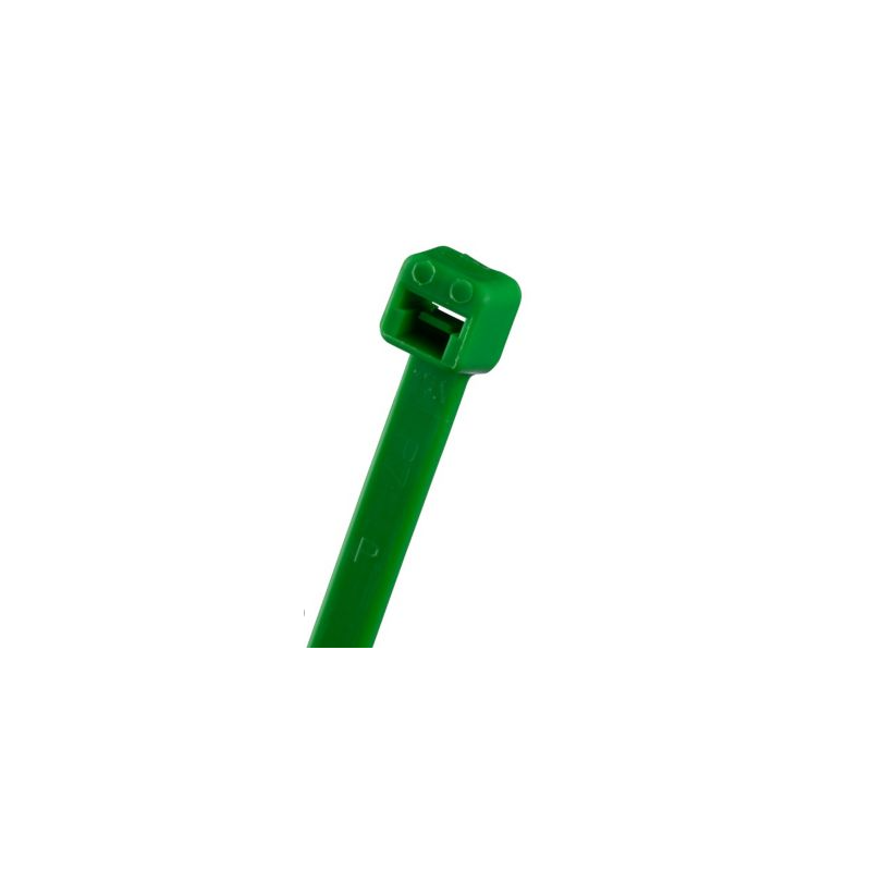 Pan-Ty® PLT2S-C5 Cable Tie, Green, PA6.6, 7.4"L, 100 kusů Pan-Ty® PLT2S-C5 Cable Tie, Green, PA6.6, 7.4"L, 100 kusů