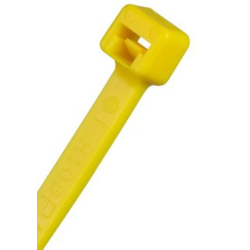 Pan-Ty® PLT2S-C4Y Cable Tie, Yellow, PA6.6, 7.4"L, 100 kusů