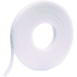 Tak-Ty® Hook Loop Cable Tie Roll, bílá