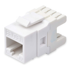 CAT6+ Modular Jack, RJ45, KeyConnect style, Electrical White