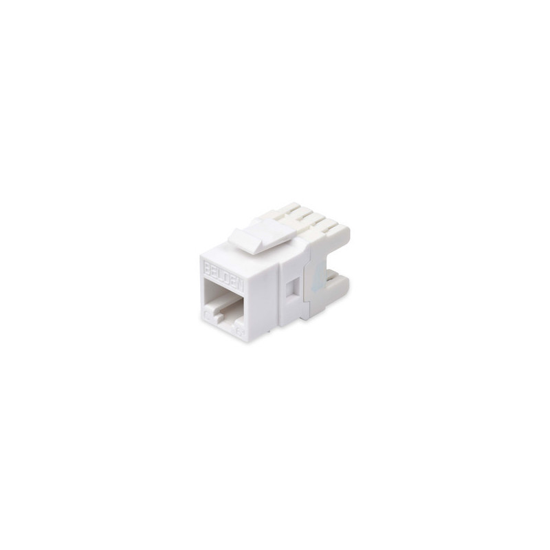 CAT6+ Modular Jack, RJ45, KeyConnect style, Electrical White