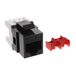CAT6+ Modular Jack, RJ45, KeyConnect Style, černá