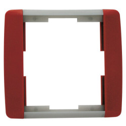 1-rámeček ABB Element karmínová/ledová šedá
