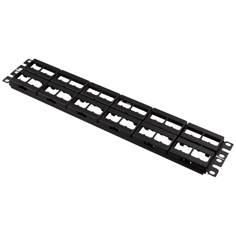 Modulární patch panel 2U s CPP48WBLY pro 48 modulů MiniCom - černý