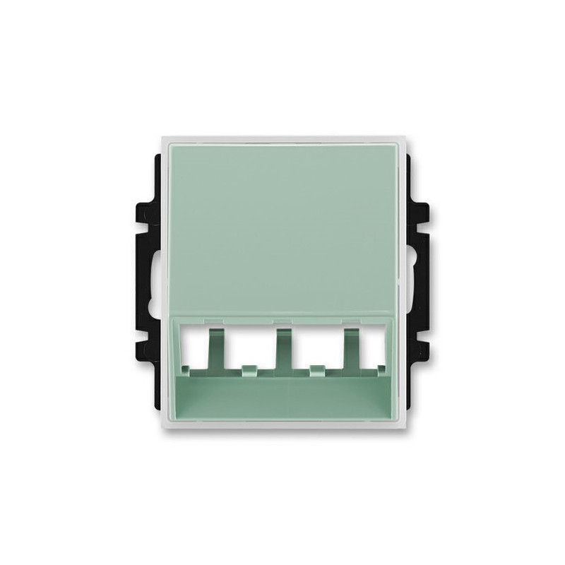 Kryt zásuvky ABB T/E pro 3 moduly MiniCom bílá/ledová zelená