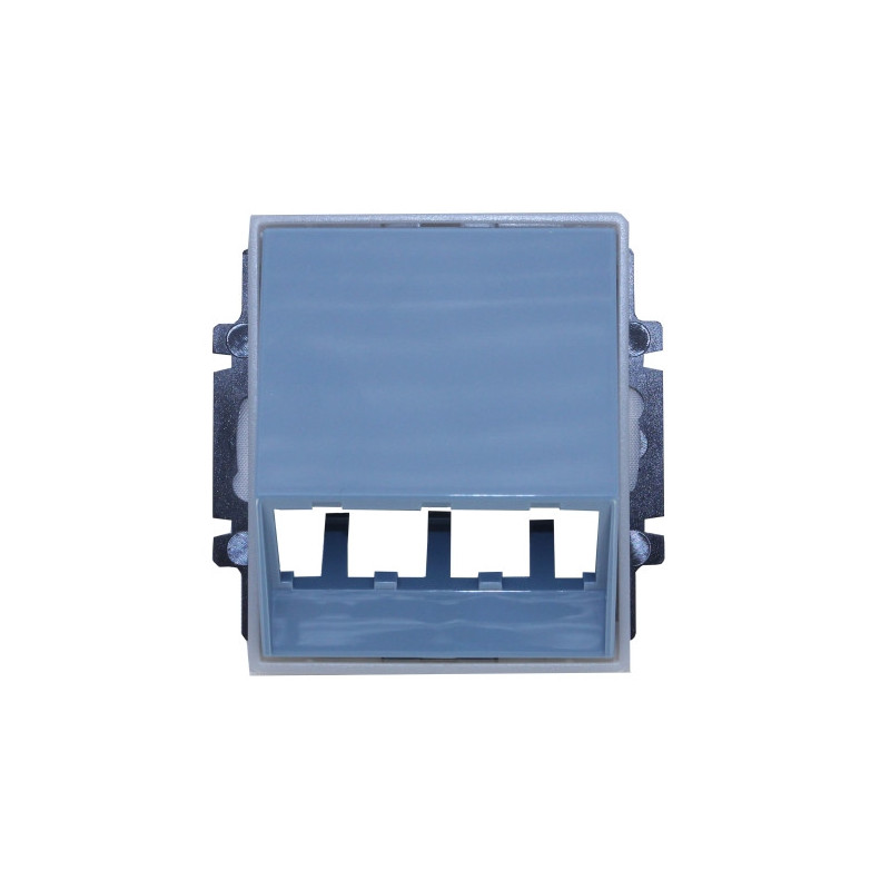 Kryt zásuvky ABB T/E pro 3 moduly MiniCom bouřková/ledová šedá