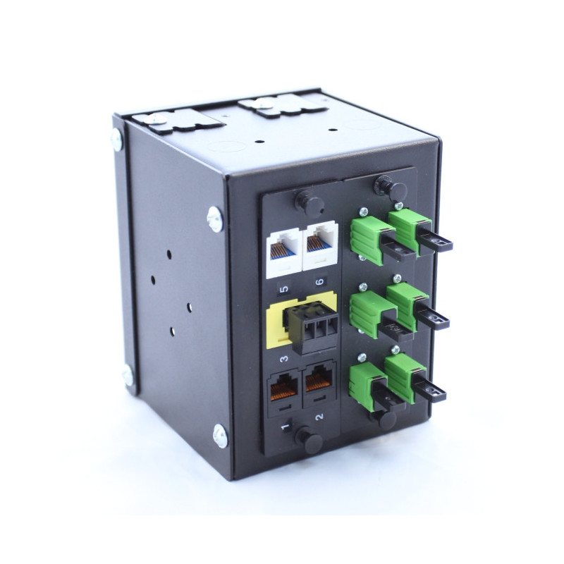 Modulární DIN Rail přepojovací panel pro 2x čelní panel