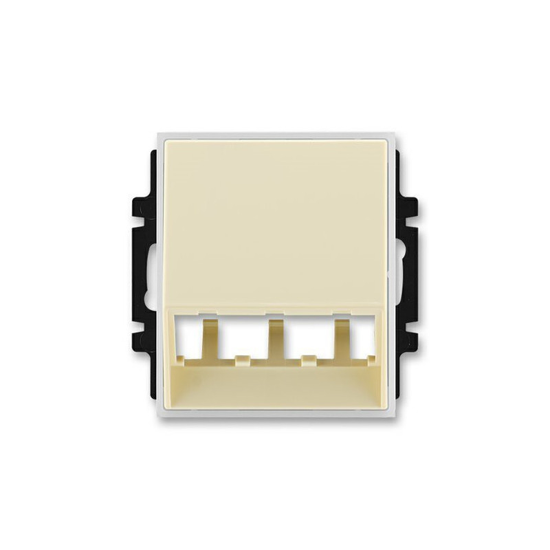 Kryt zásuvky ABB T/E pro 3 moduly MiniCom slonová kost/ledová bílá