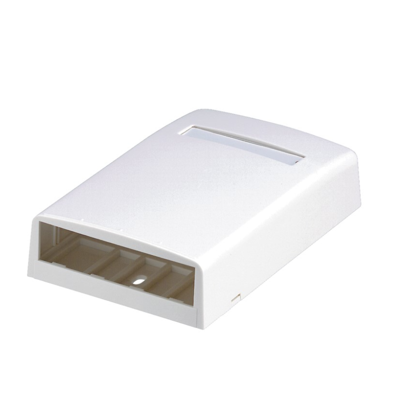 Zásuvka MINI-COM pro 4 moduly, modulární, multimediální, na omítku, arktická bílá