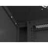 RACKOVÁ SKŘÍŇ 19" NÁSTĚNNÁ 4U/600X450 (FLAT PACK) S PROSKLENÝMI DVEŘMI ČERNÁ  V2