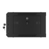 RACKOVÁ SKŘÍŇ 19" NÁSTĚNNÁ 4U/600X450 (FLAT PACK) S PROSKLENÝMI DVEŘMI ČERNÁ  V2