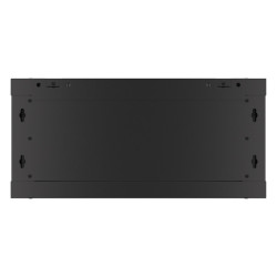 RACKOVÁ SKŘÍŇ 19" NÁSTĚNNÁ 4U/600X450 (FLAT PACK) S PROSKLENÝMI DVEŘMI ČERNÁ  V2